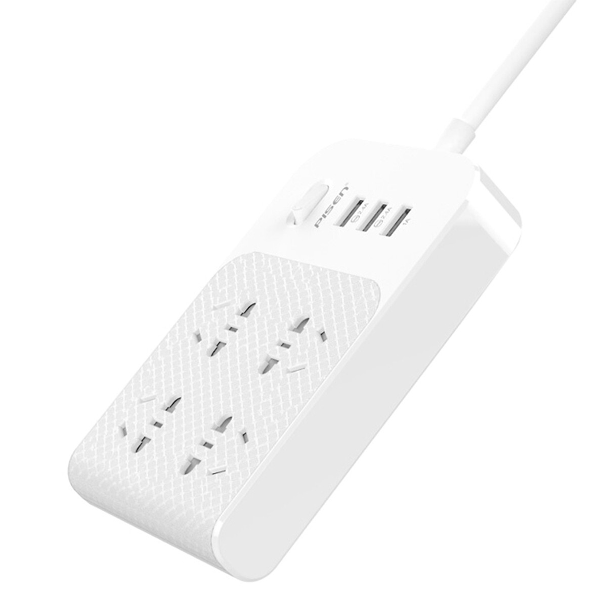 Ổ cắm điện Pisen BH-43  ( Ổ dính, 4xAC, 3xUSB )